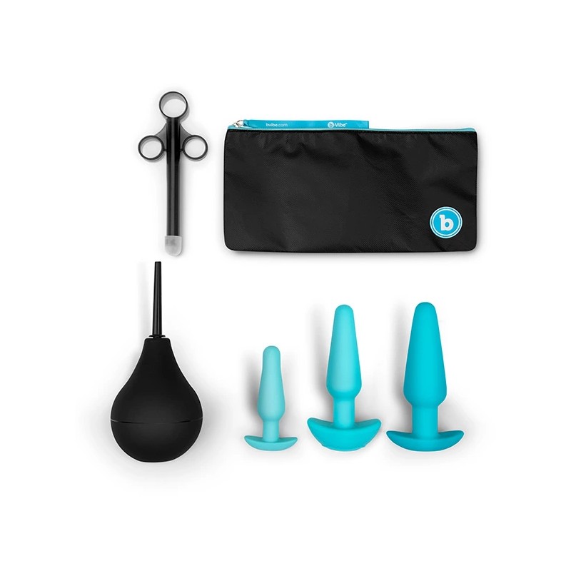 Zestaw do treningu analnego - B-Vibe Anal Training & Education Set Blue